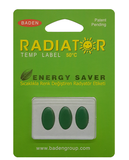 Sıcaklıkla Renk Değiştiren Radyatör Etiketi